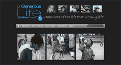 Desktop Screenshot of agenerouslife.com