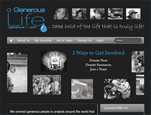 Tablet Screenshot of agenerouslife.com
